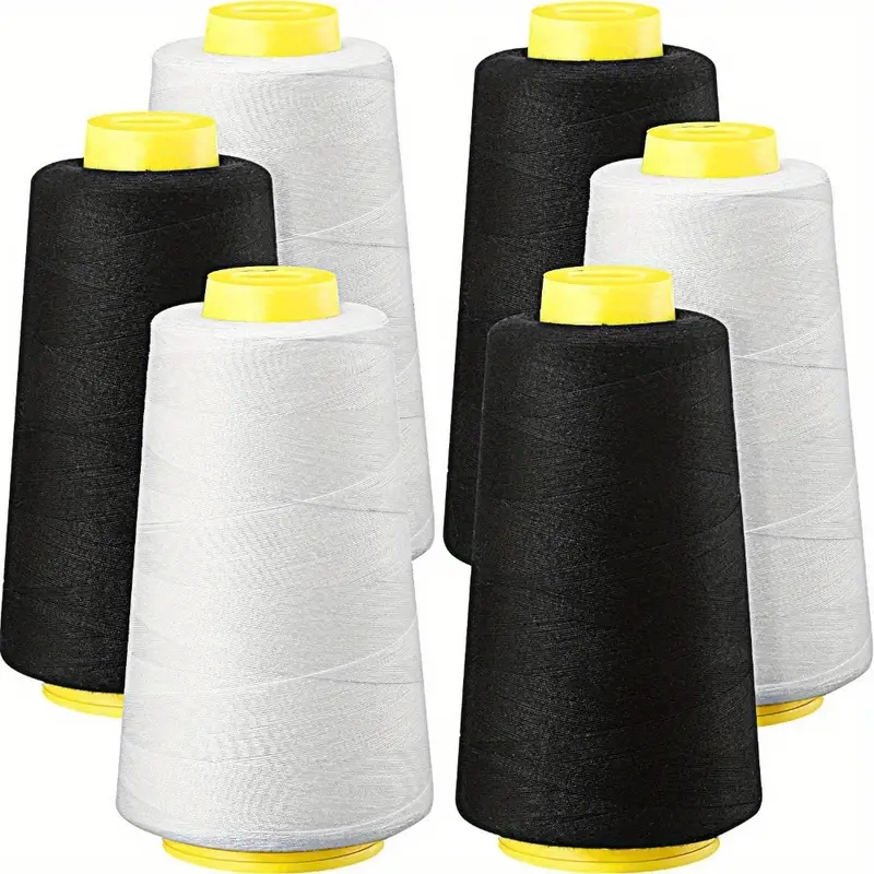 Serger Thread Cone - 3 черных + 3 белых конуса