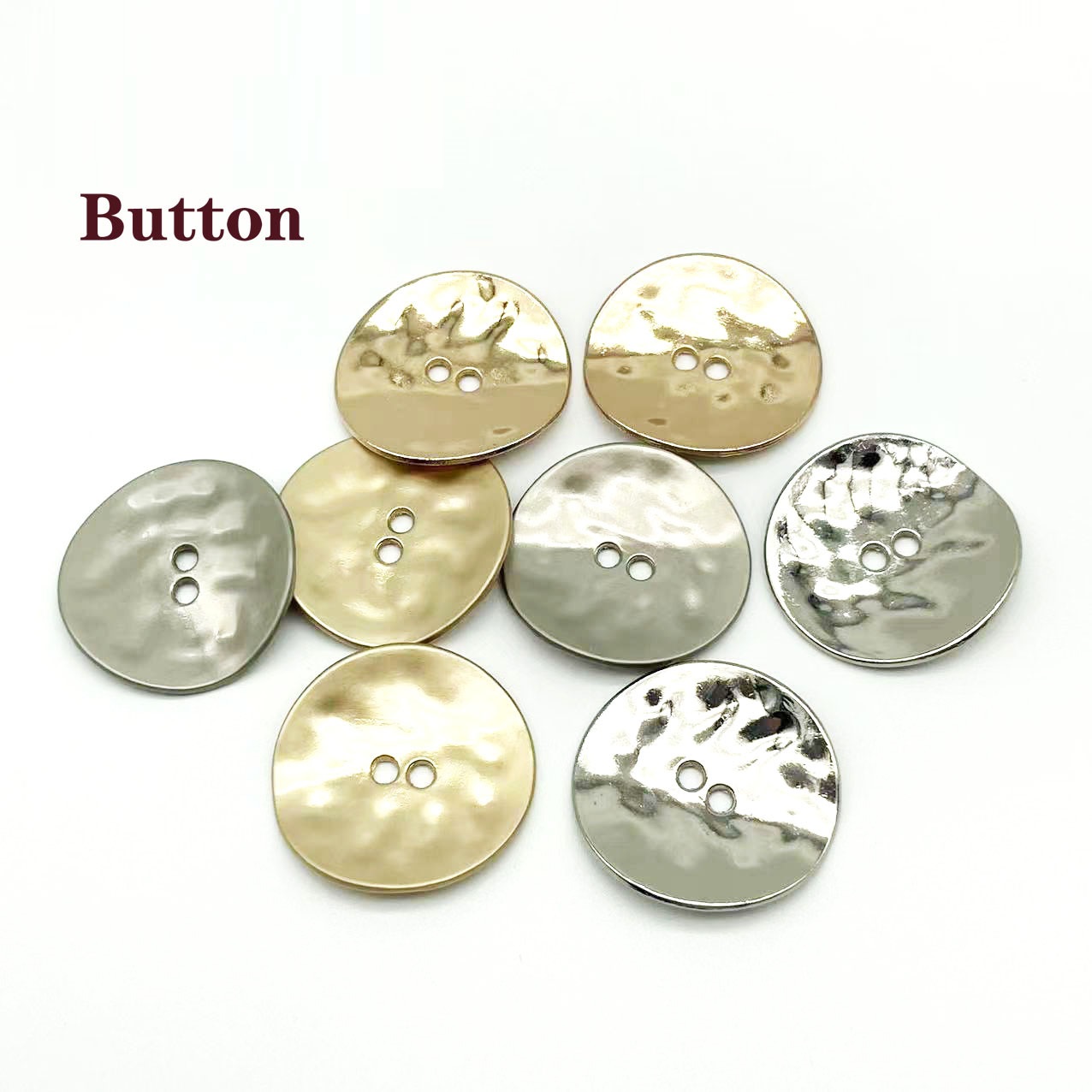 Button Hole Cutter - Круглые вогнутые металлические пуговицы с двумя