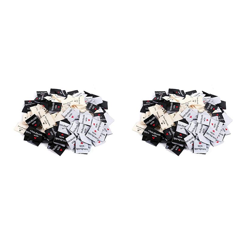 Sewing Label - A02M-300 шт. Тканые этикетки ручной работы