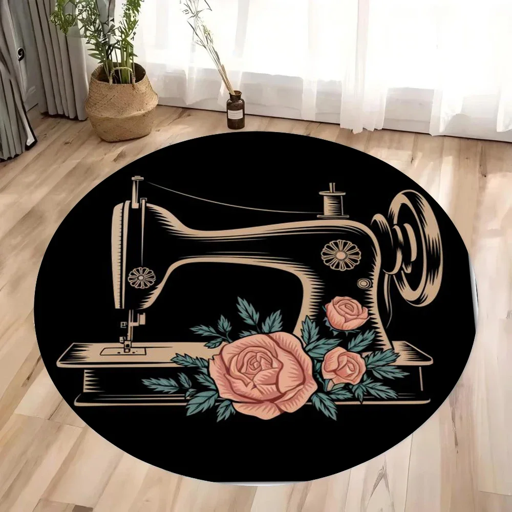 ~O~Винтажный круглый коврик дл – обзор и цена Vintage Sewing Textile