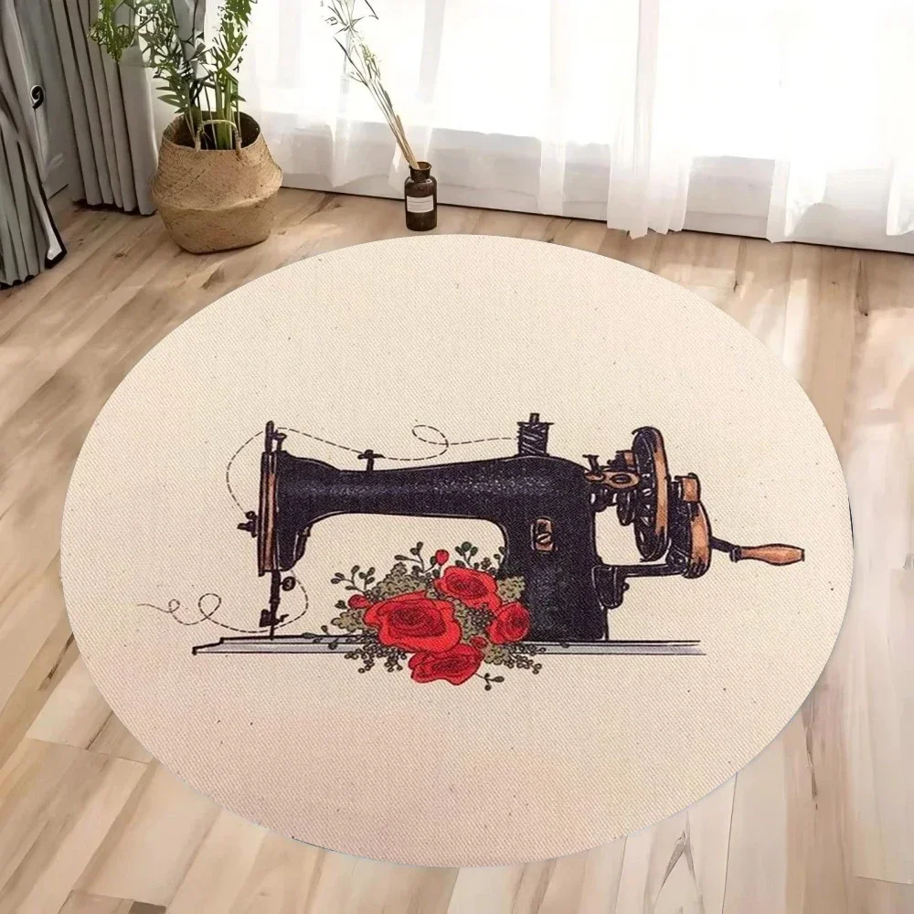 ~O~Винтажный круглый коврик дл – обзор и цена Vintage Sewing Textile